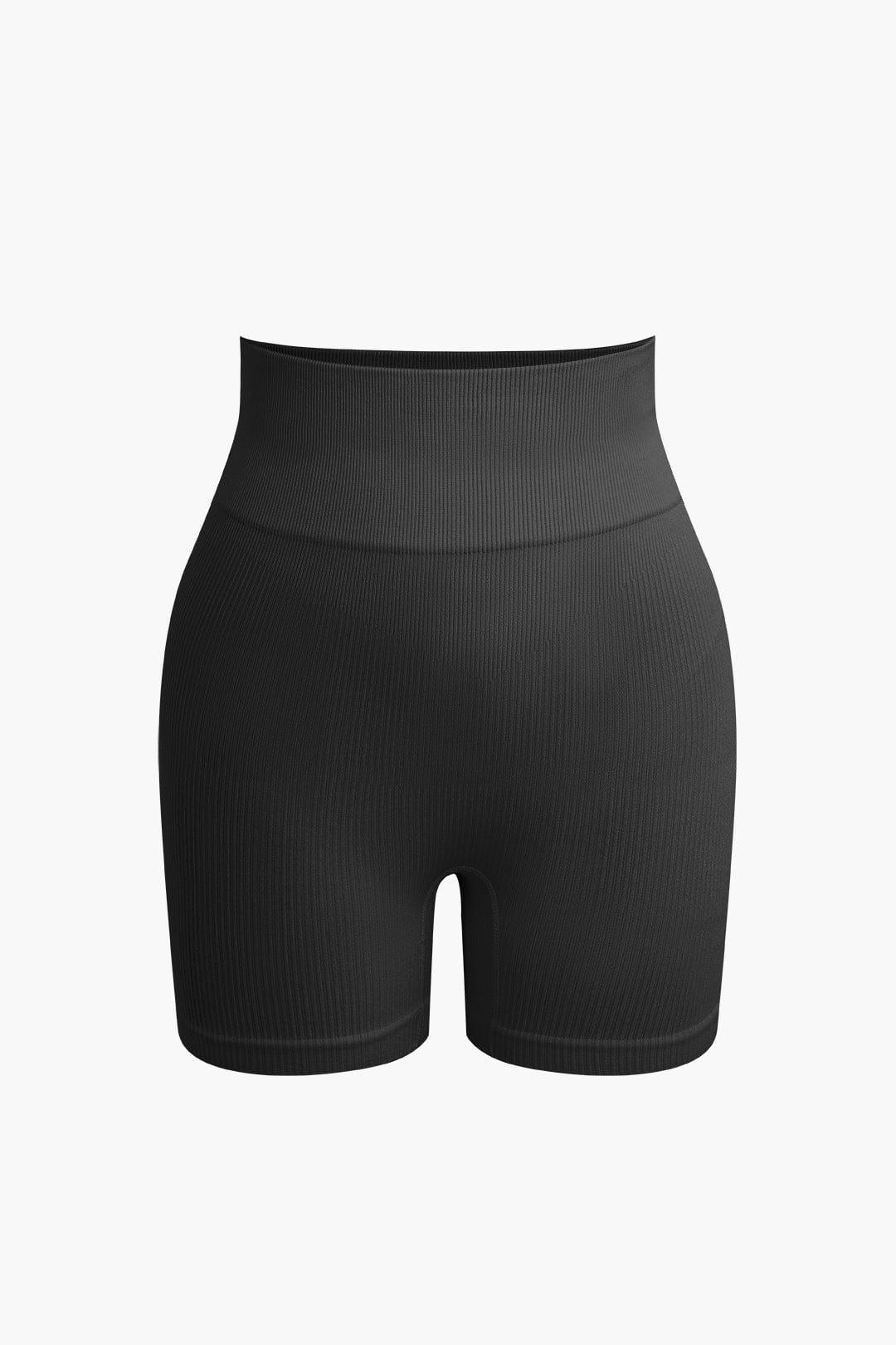 Damen Sport-Set Nahtloses Crop- Yoga-Shorts