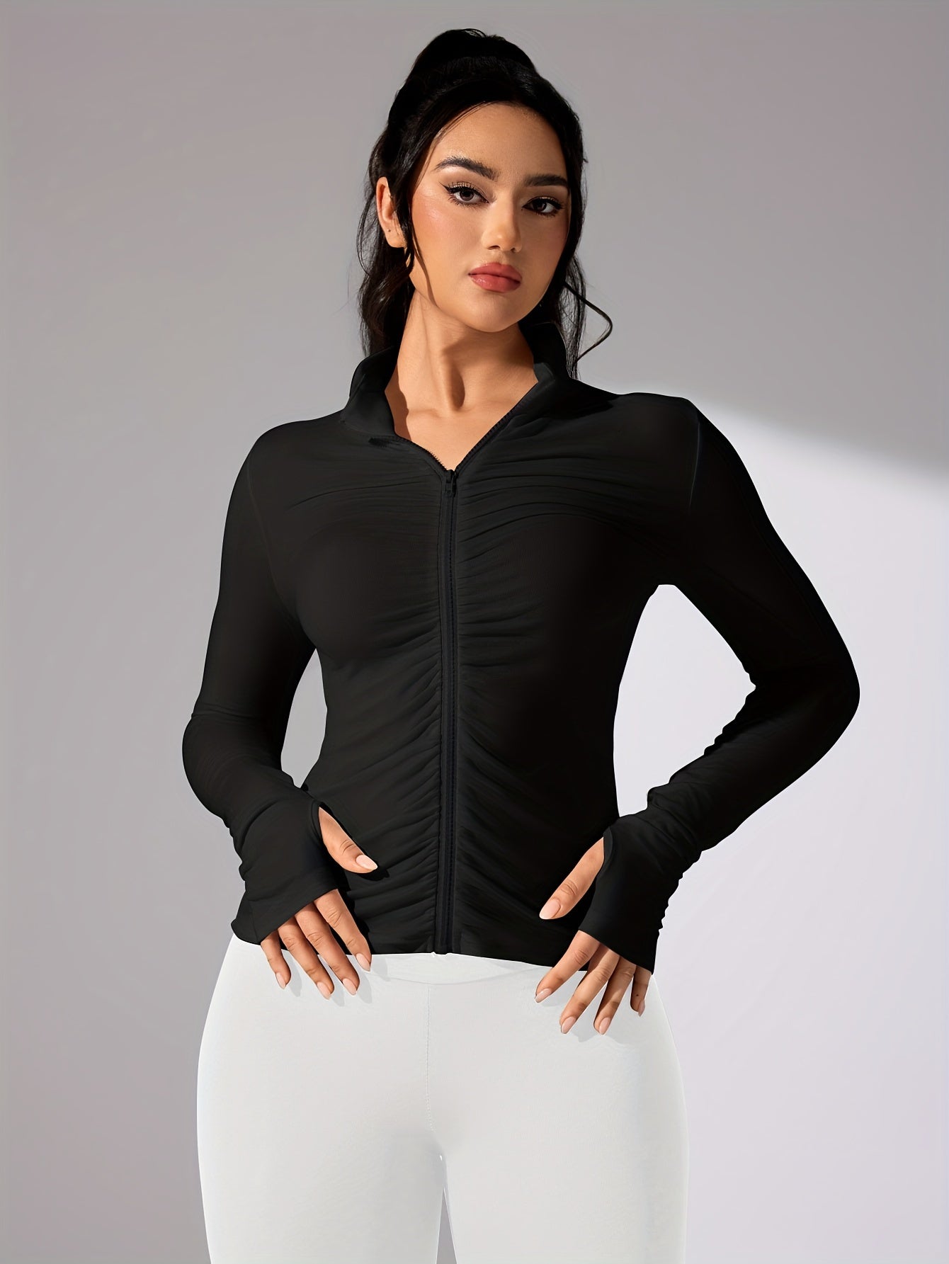 Damen Sportjacke Langarm Lässig