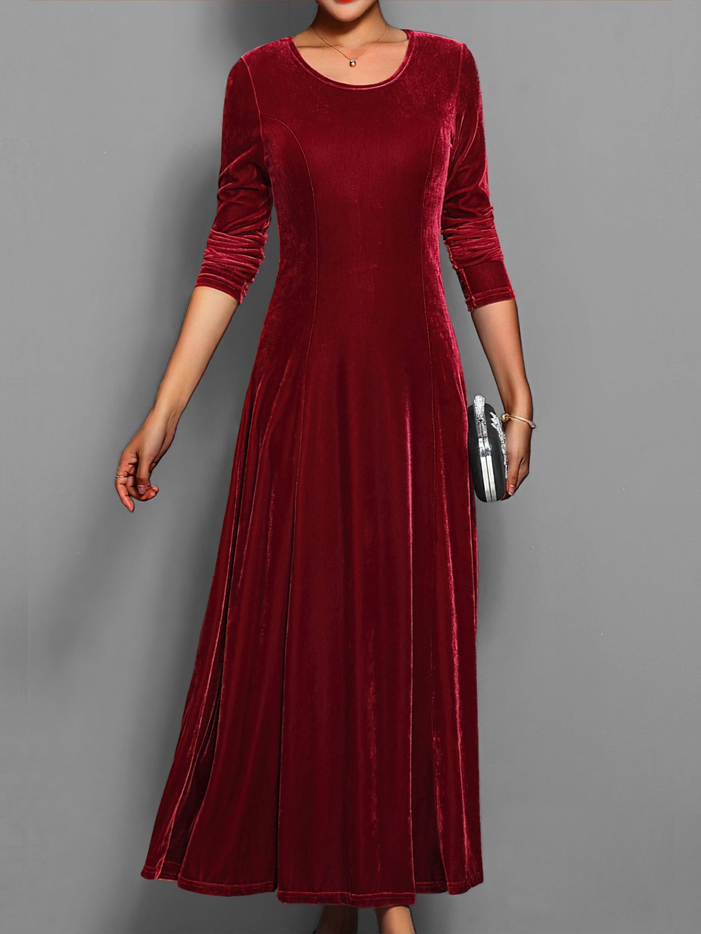 Damen Abendkleid Lang Slim Fit Elegantes Kleid - Norvielle