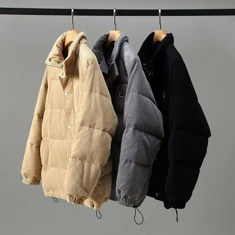 Herren Cordjacke Warme Winterjacke Outdoor