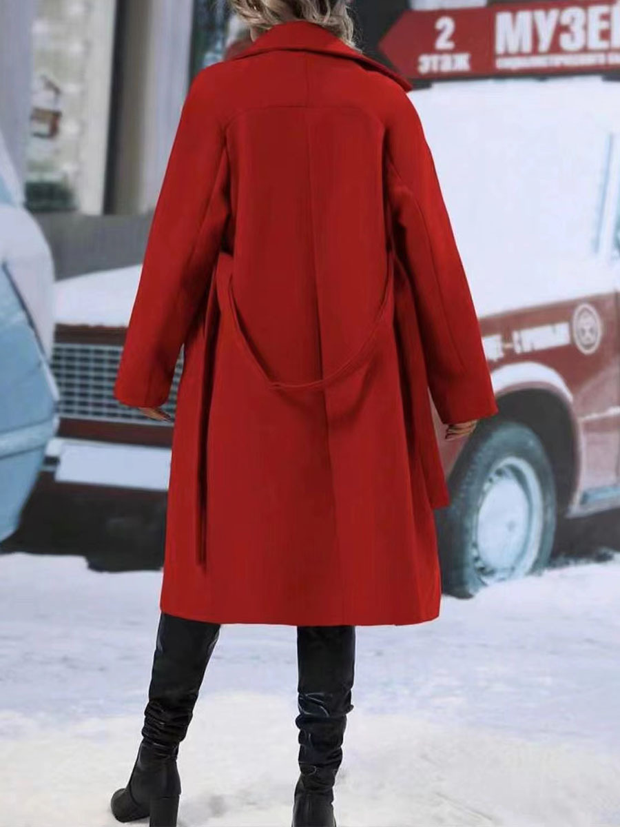 Damen Trenchcoat Klassisch Doppelknopf Elegent - Norvielle
