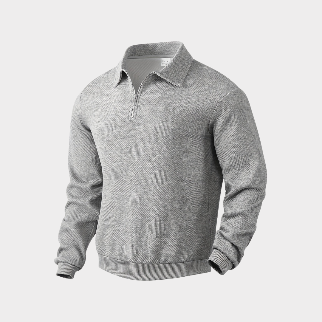 Herren Pullover Halb-Reißverschluss Bequem Freizeit