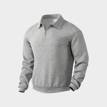 Herren Pullover Halb-Reißverschluss Bequem Freizeit