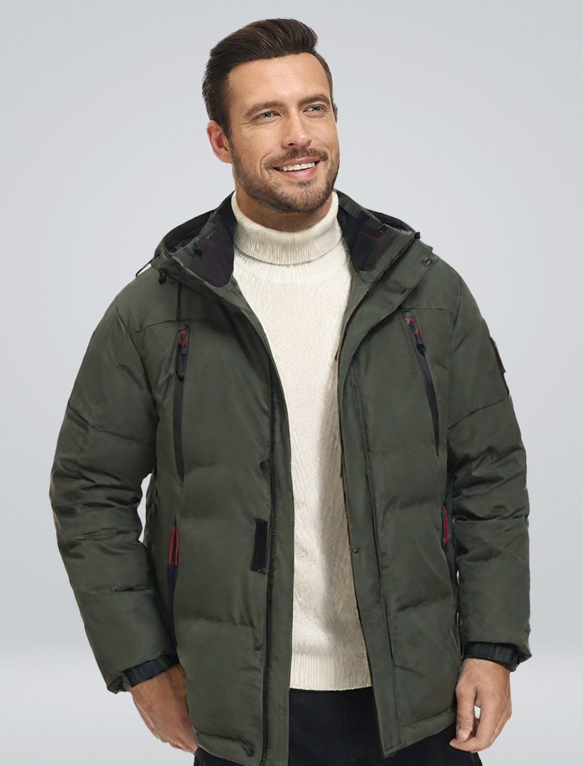 Wasserdichte Winterjacke Warm Isolierend Schwarz - Norvielle