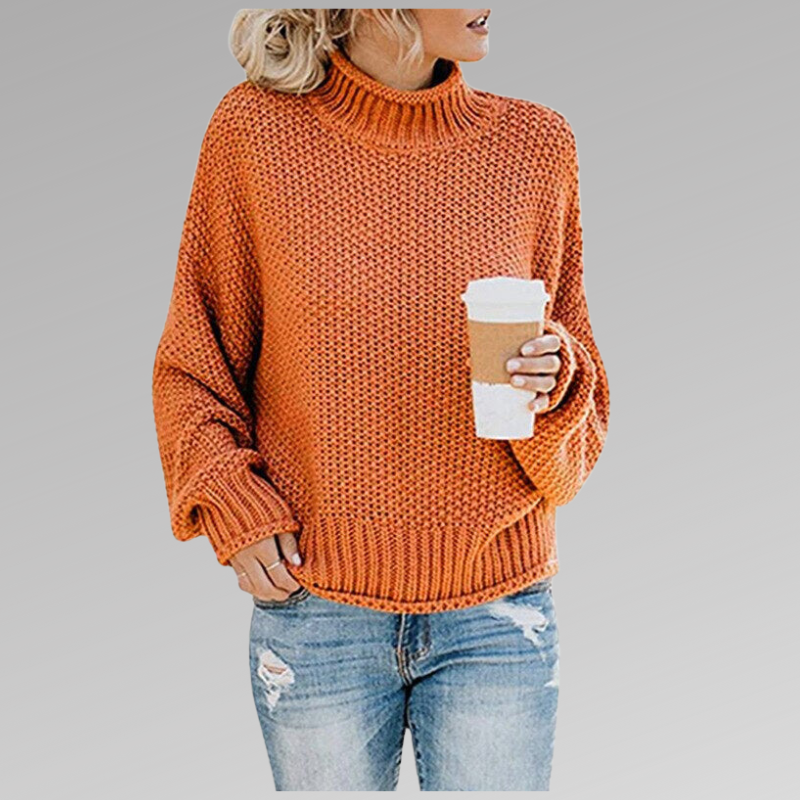 Damen Grobstrick Pullover Modern Großkaros - Norvielle