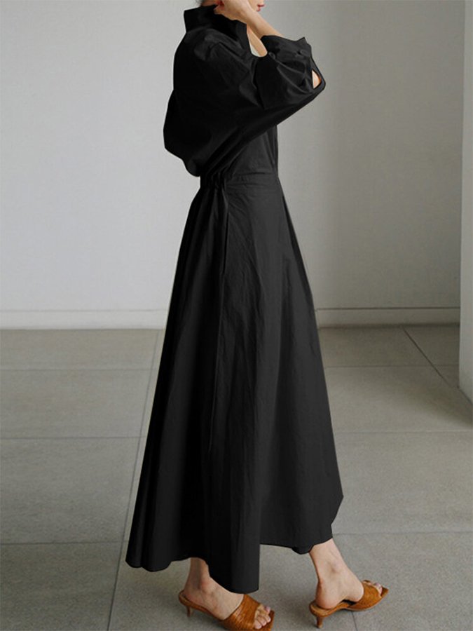 Damen Maxi Kleid Tailliert Lang Elegant