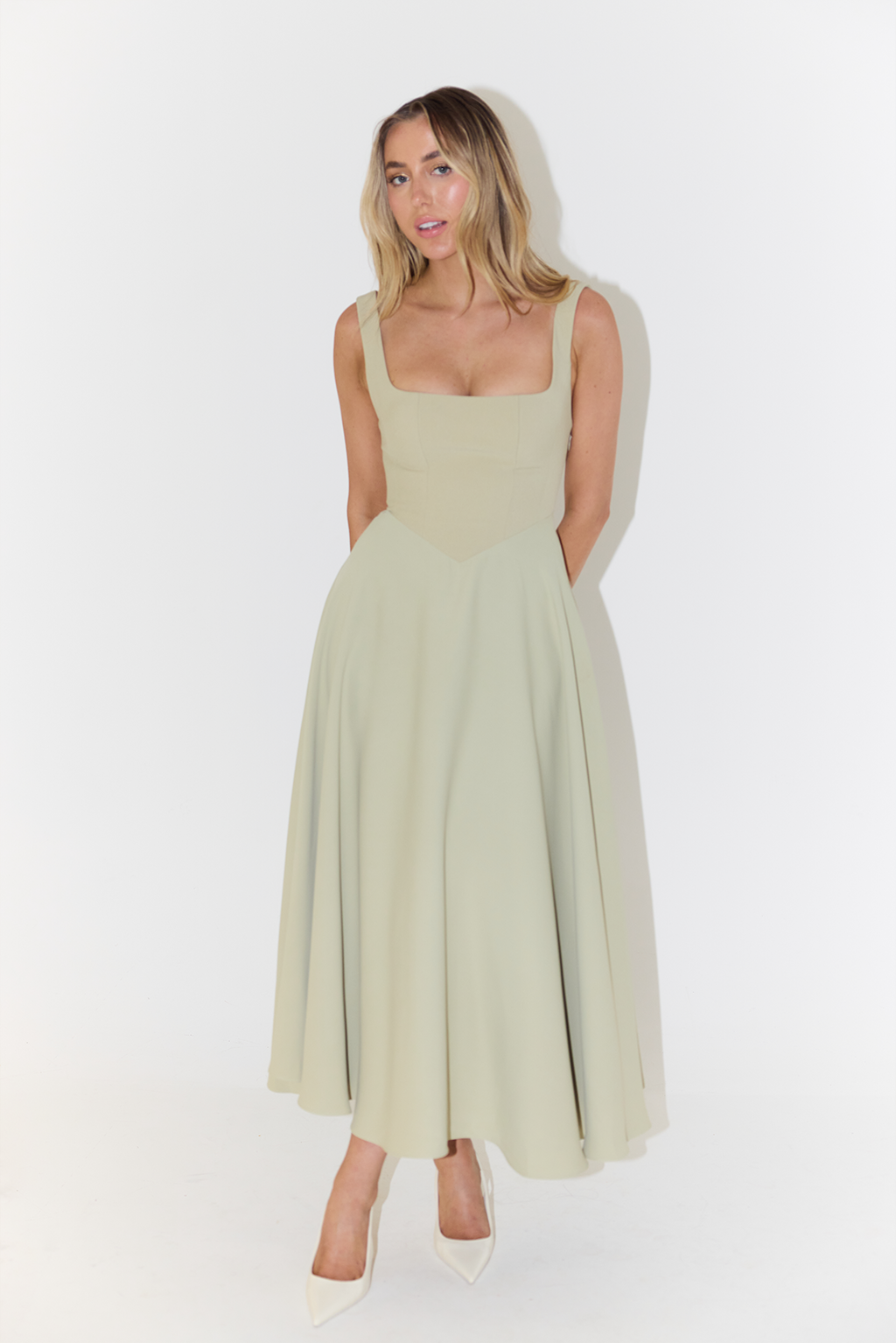 Damen Elegantes Midi-Kleid Vielseitig Chic
