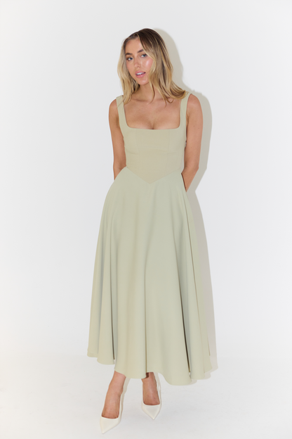 Damen Elegantes Midi-Kleid Vielseitig Chic