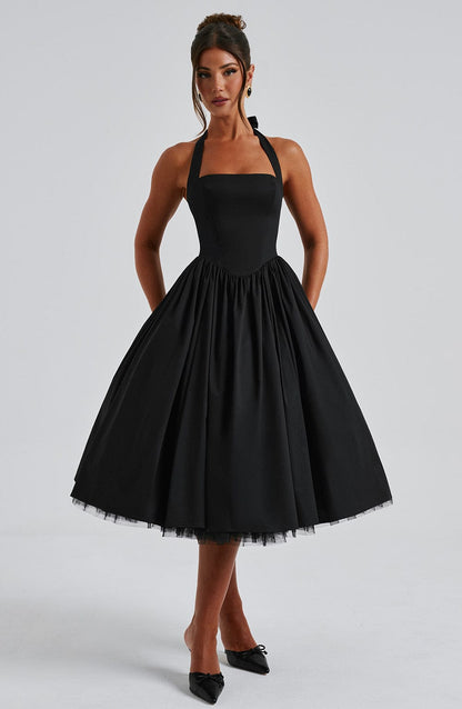 Damen Hochzeitsgästekleid Midi Elegant