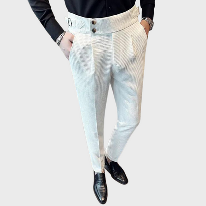 Herrenhose Kariert Hochtailliert Komfort
