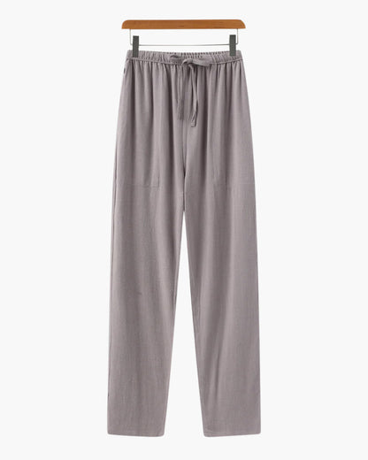 Herren Leinenhose Slim Fit Leicht Sommer
