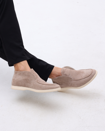 Herren Halbschuh Braun Leder Elegant Business Schuhe