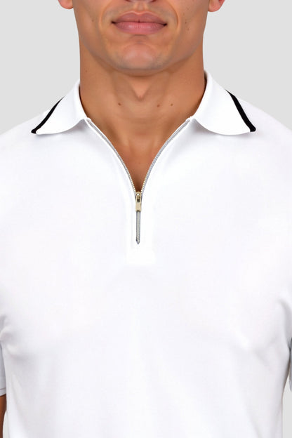 Herren Poloshirt Klassisch Mit Reißverschluss Modern