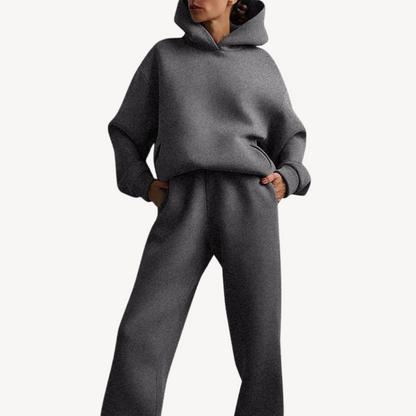 Damen Hoodie Set Sportlich Comfort Jogginghose