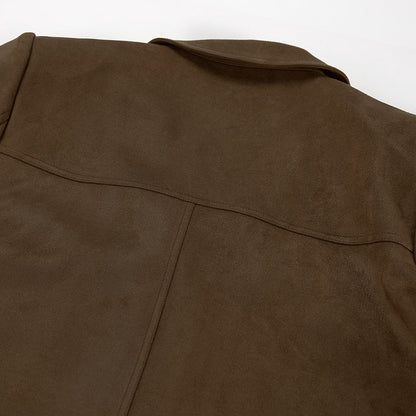 Damen Übergangsjacke Wildlederoptik Chic