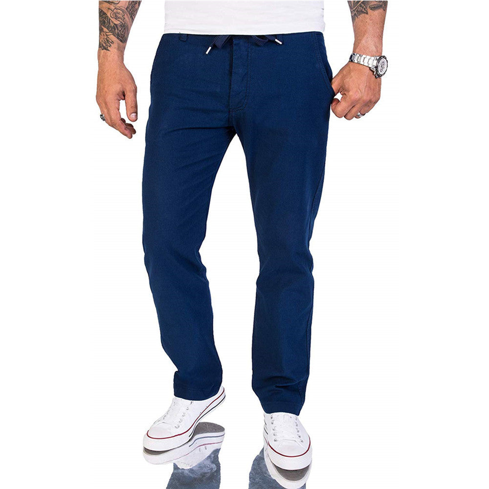 Herrenhose Bequem Baumwolle Einfarbig