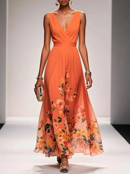 Damen Hochzeitskleid Blumenmuster Elegant