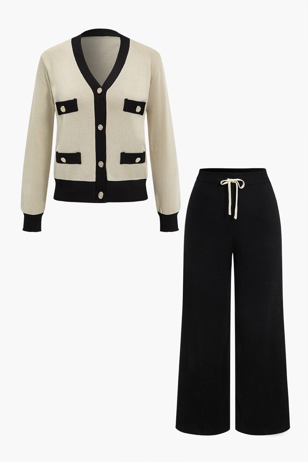 Damen Strick-Set Cardigan und Hose Lang - Norvielle