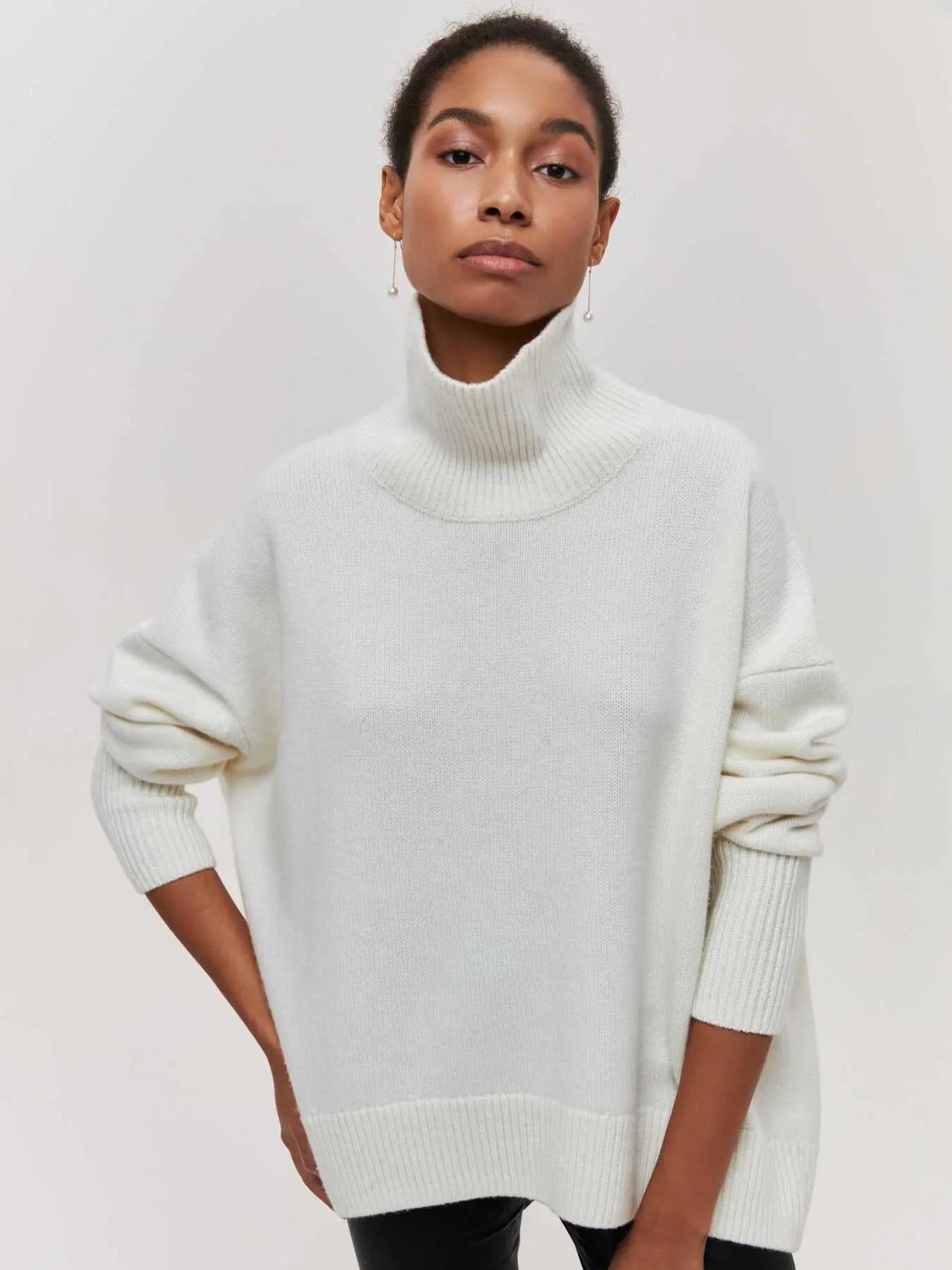 Xandra | Gestrickter Pullover Mit Langem Hals Zendoo.de