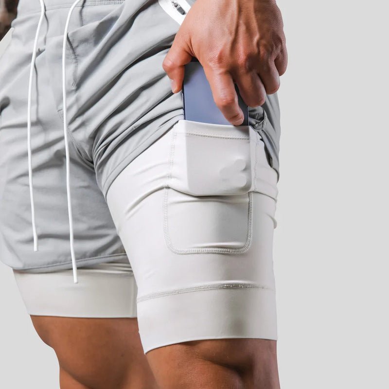 Herren 2-in-1 Sportshorts Laufhose Trainingshose