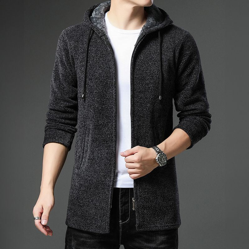 Herren Strickjacke Warm Fleecefutter Winter