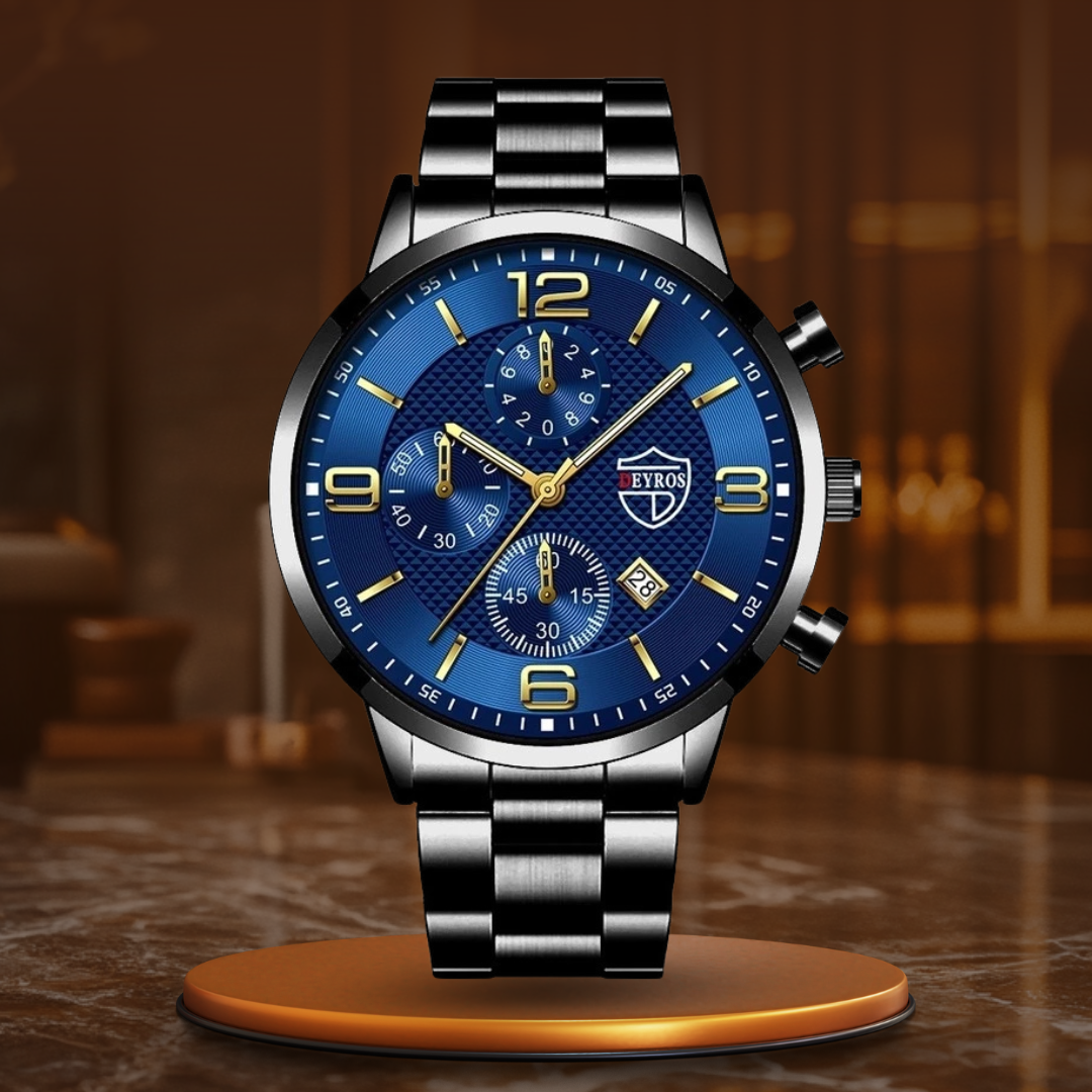 Herren Edelstahl Armbanduhr Elegant