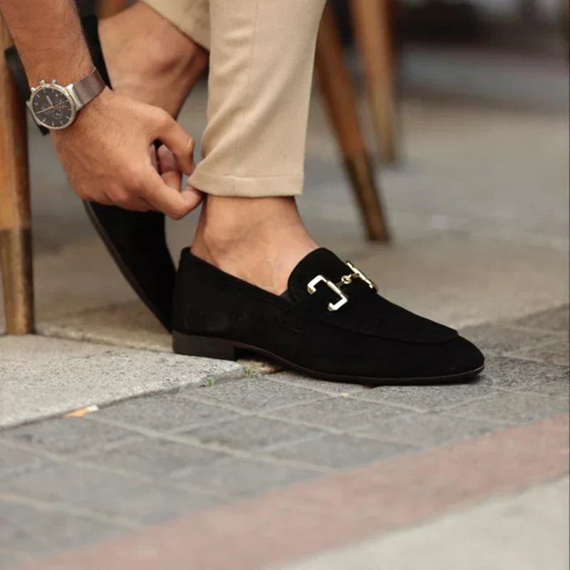 Herren Business Loafer Elegantes Leder Schuh