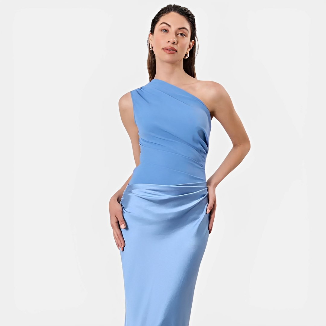Damen Asymmetrisches Kleid Modern Eleganz