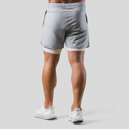Herren 2-in-1 Sportshorts Laufhose Trainingshose