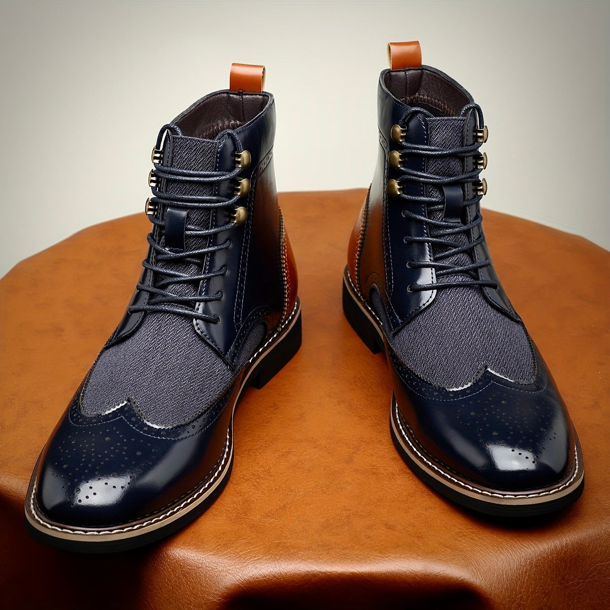Herren Oxford Lederstiefel Elegantes Leder