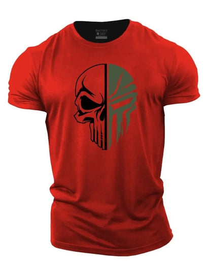 Herren T-Shirt Militärstyle Totenkopf
