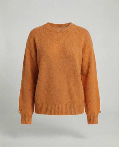 Damen Pullover Oversized Kaninchenhaar-Mix Weich