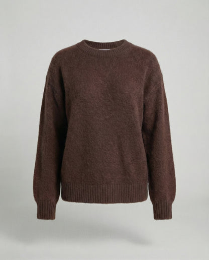Damen Pullover Oversized Kaninchenhaar-Mix Weich
