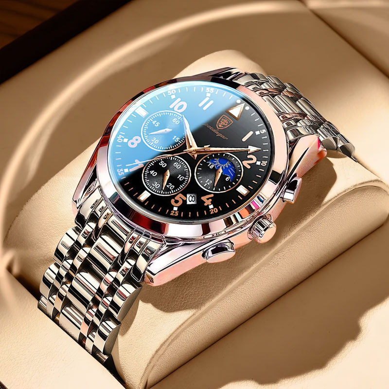 Herren Armbanduhr Edelstahl Elegantes Design - Norvielle