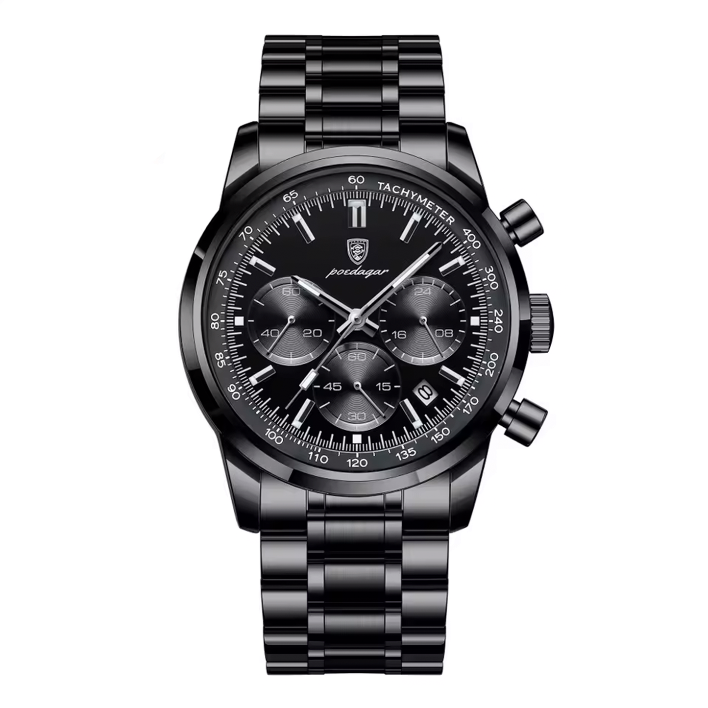 Herren Edelstahl Uhr 40mm Quarz