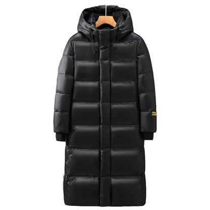 Damen Winterparka Lang Wattiert Mit Kapuze