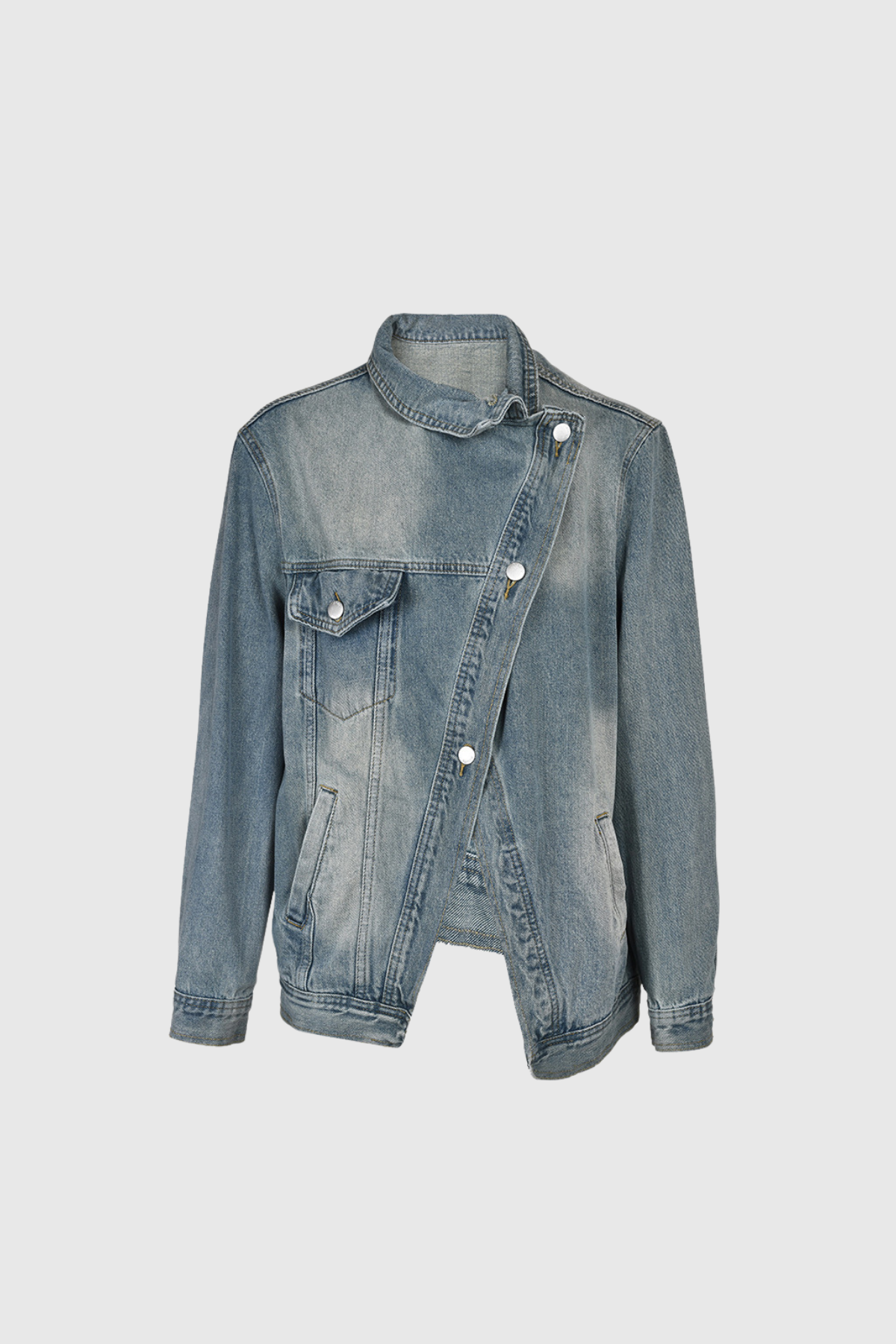 Vivid Twist Denim Jacke Seitenansicht
