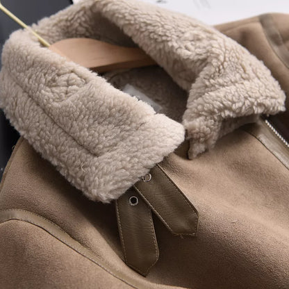 Damen Winterjacke Wildleder
