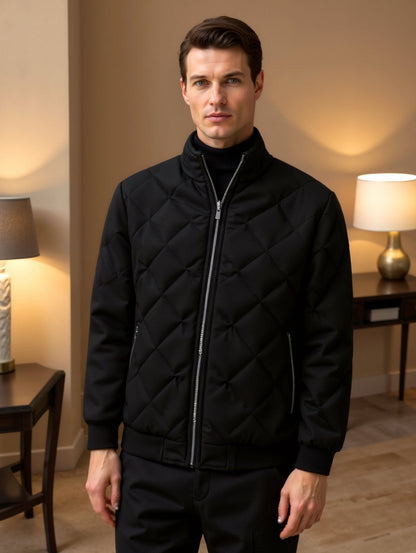 Herren Steppjacke Klassisch Warm Schwarz - Norvielle