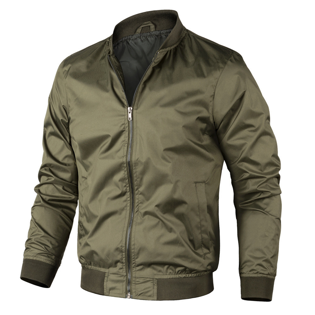 Herren Bomberjacke Warm Isoliert Leder