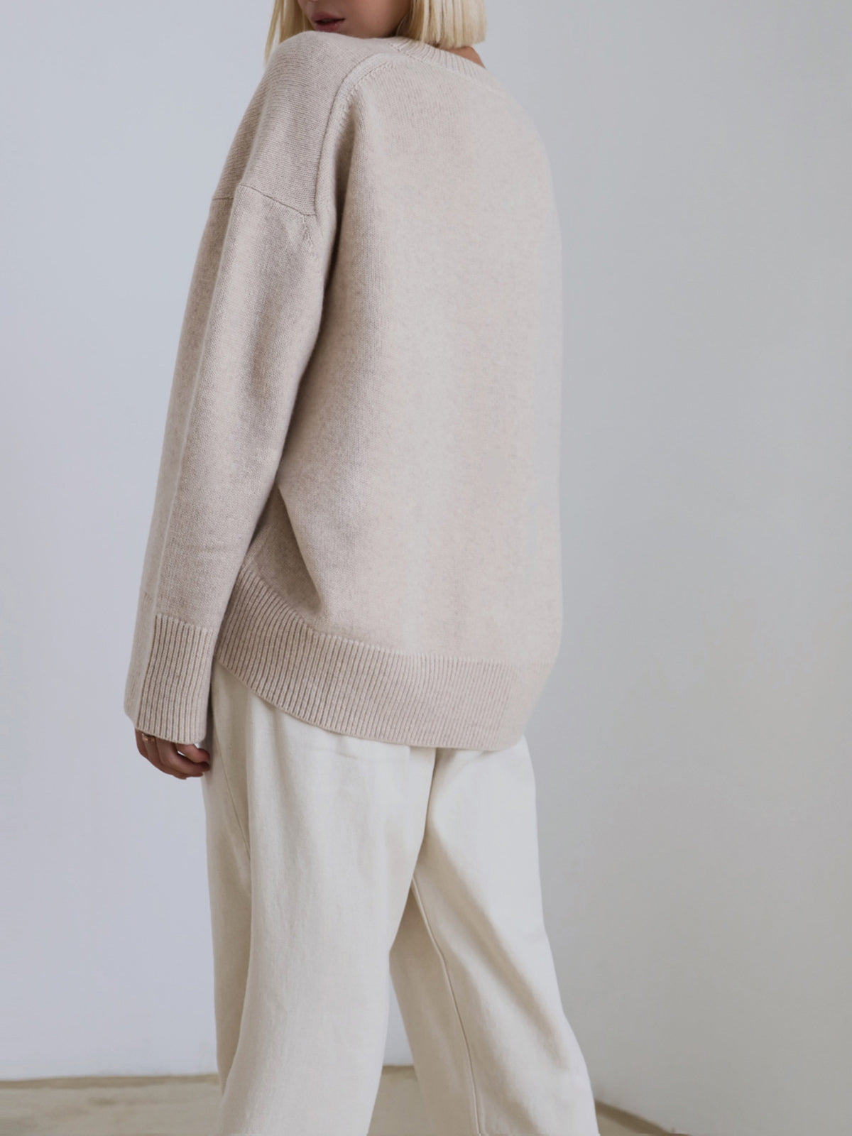Damen Oversized Pullover Weich Groß