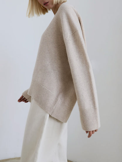 Damen Oversized Pullover Weich Groß