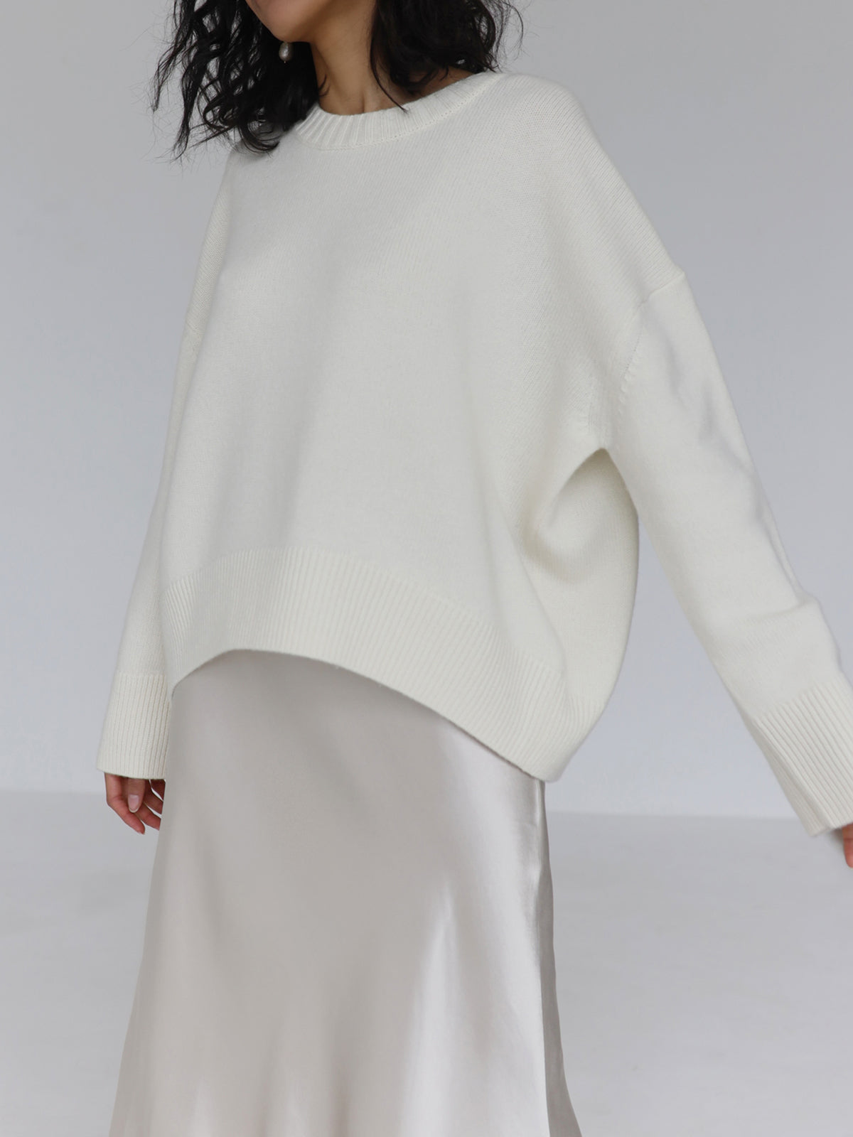 Damen Oversized Pullover Weich Groß