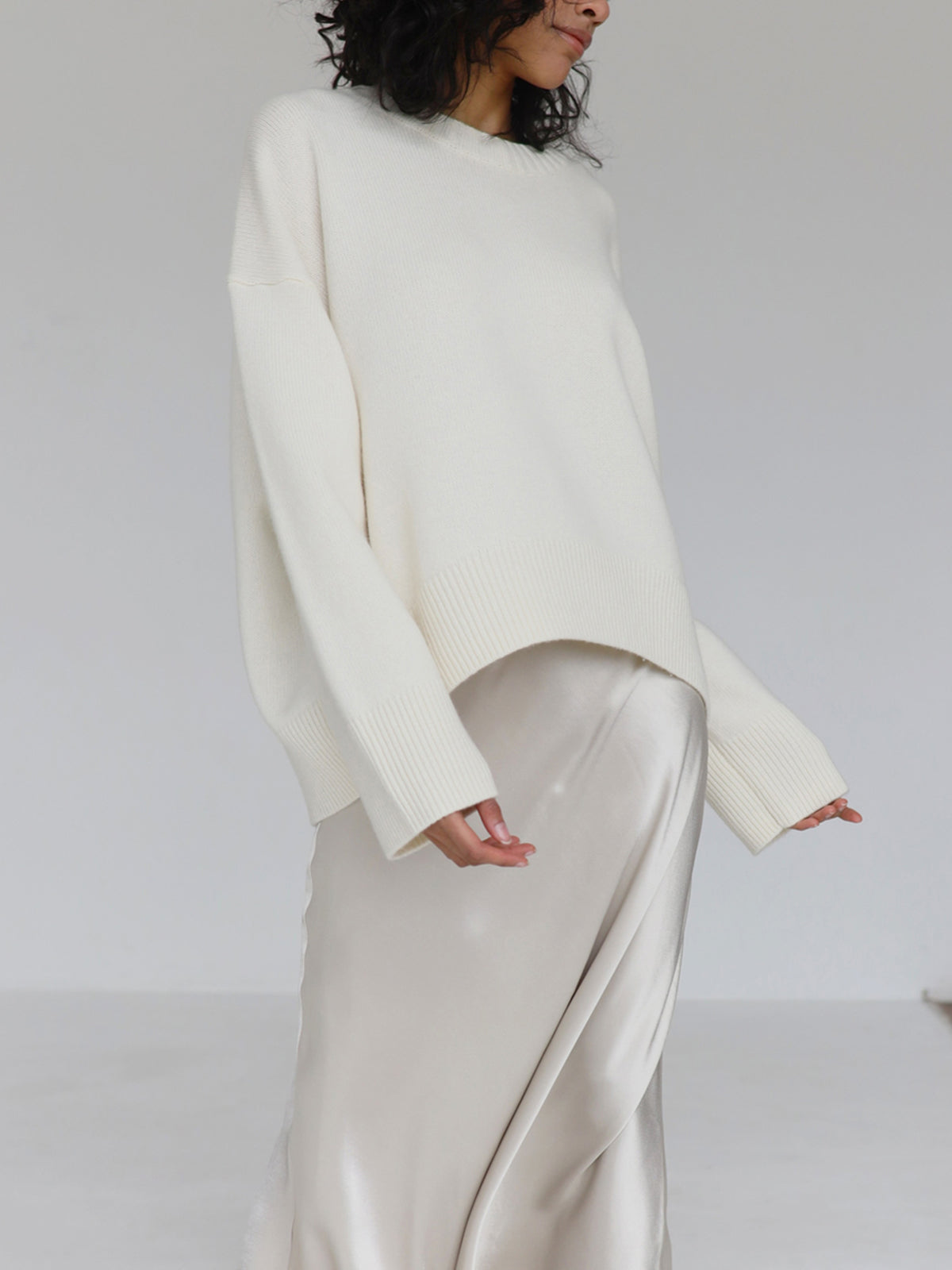 Damen Oversized Pullover Weich Groß