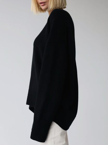 Damen Oversized Pullover Weich Groß