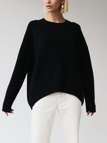 Damen Oversized Pullover Weich Groß