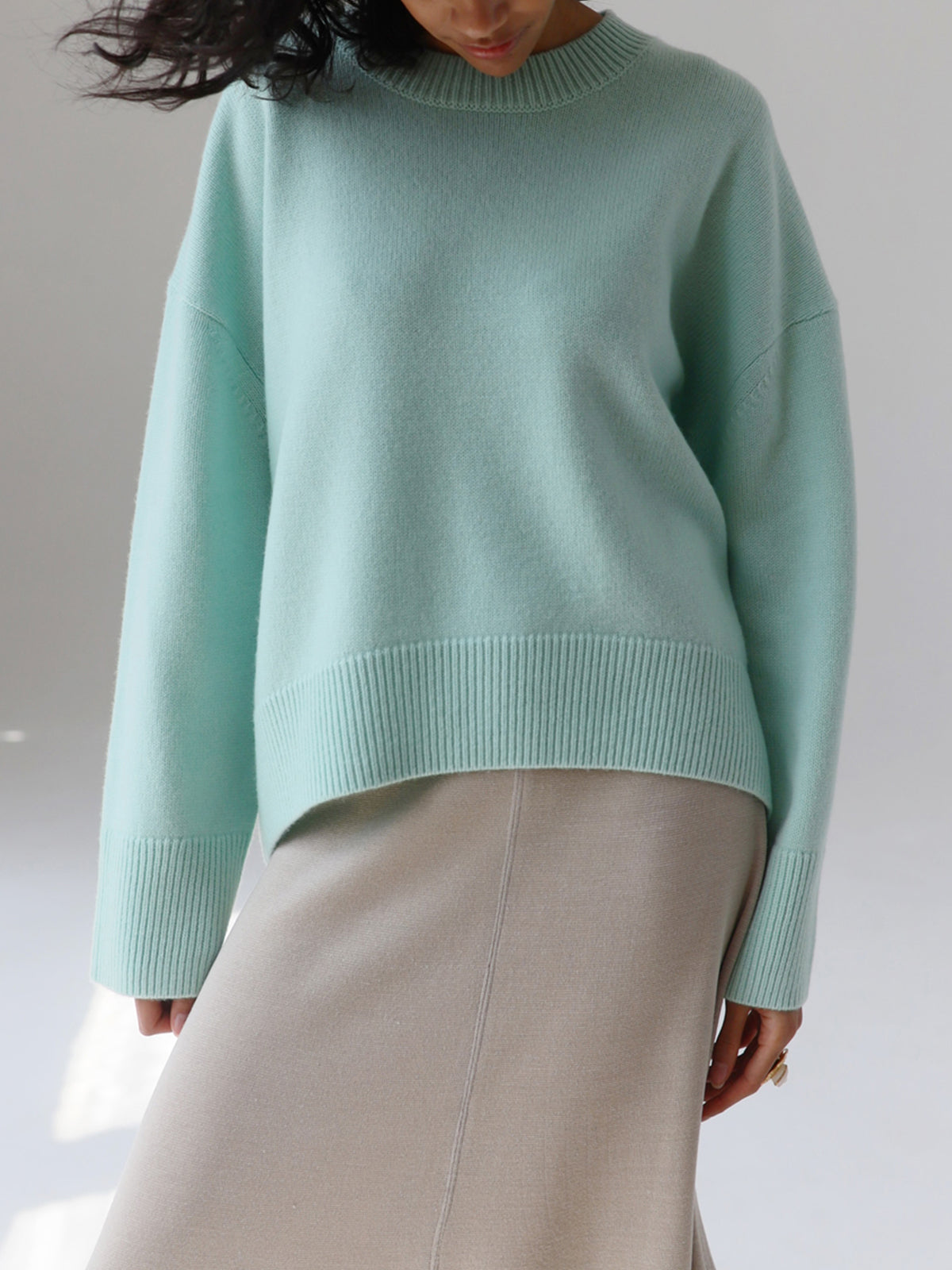 Damen Oversized Pullover Weich Groß
