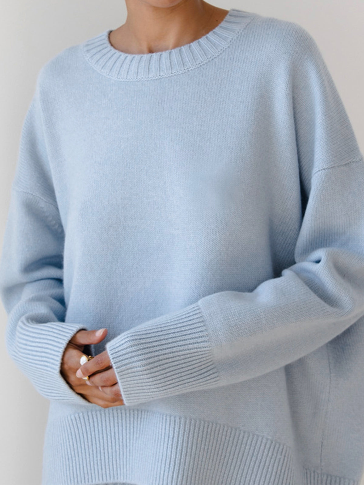 Damen Oversized Pullover Weich Groß