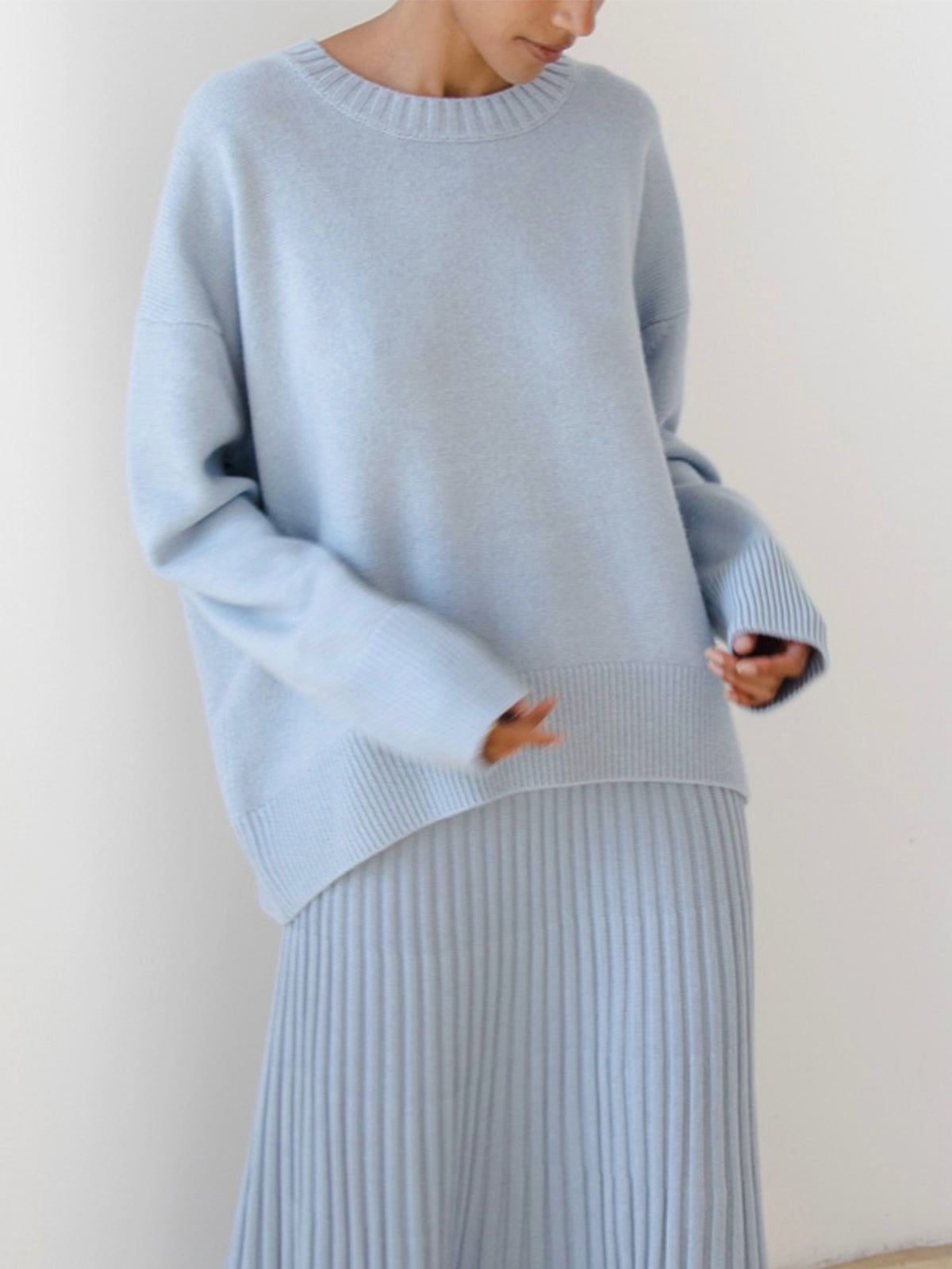 Damen Oversized Pullover Weich Groß