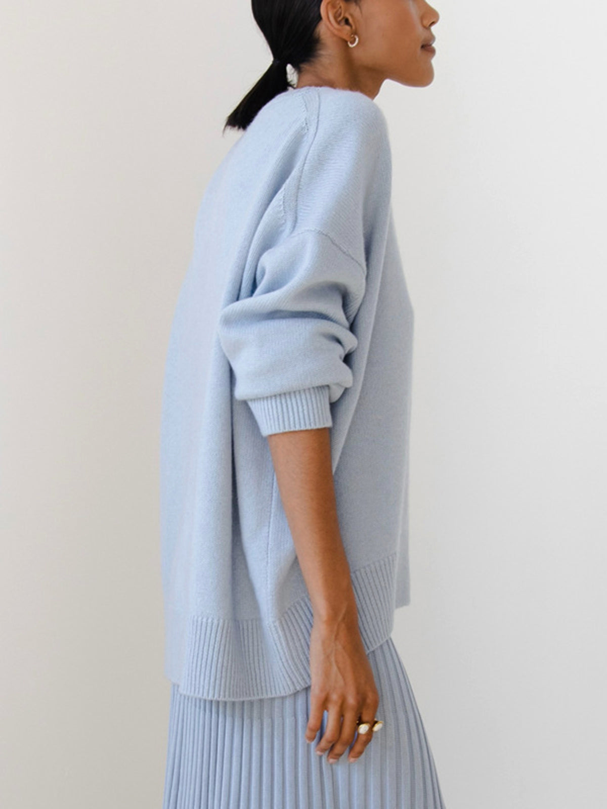 Damen Oversized Pullover Weich Groß